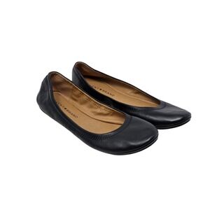 Lucky Brand Ballet Flats Black Leather Women Size 9M Smart Casual Work Travel